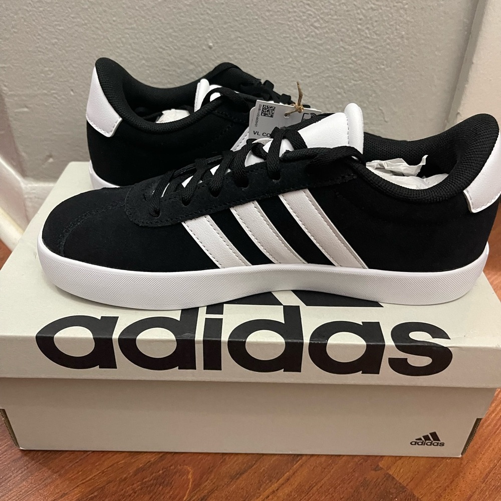Adidas Unisex Kids Black and White Sneakers